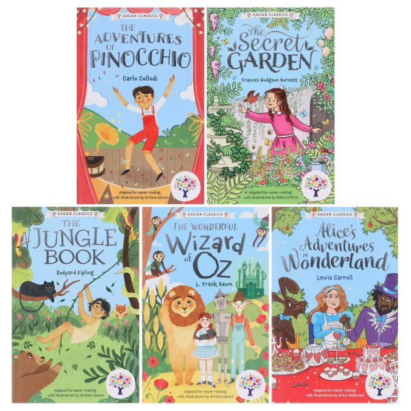 Easier Classics Reading Library: The Children’s Collection 5 Books Box Set With Free Audio Books - Ages 7-9 - Paperback Fashion