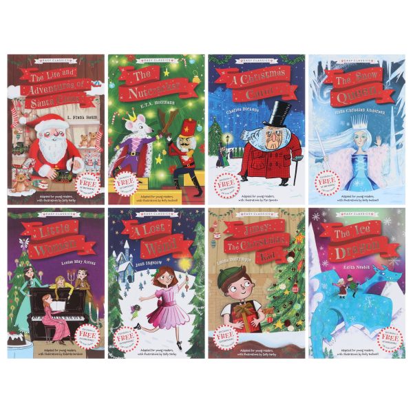 Christmas Children’s Easy Classics Collection 8 Books Box Set - Ages 7-9 - Paperback For Discount