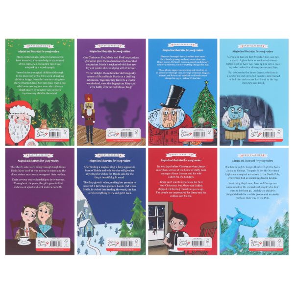 Christmas Children’s Easy Classics Collection 8 Books Box Set - Ages 7-9 - Paperback For Discount